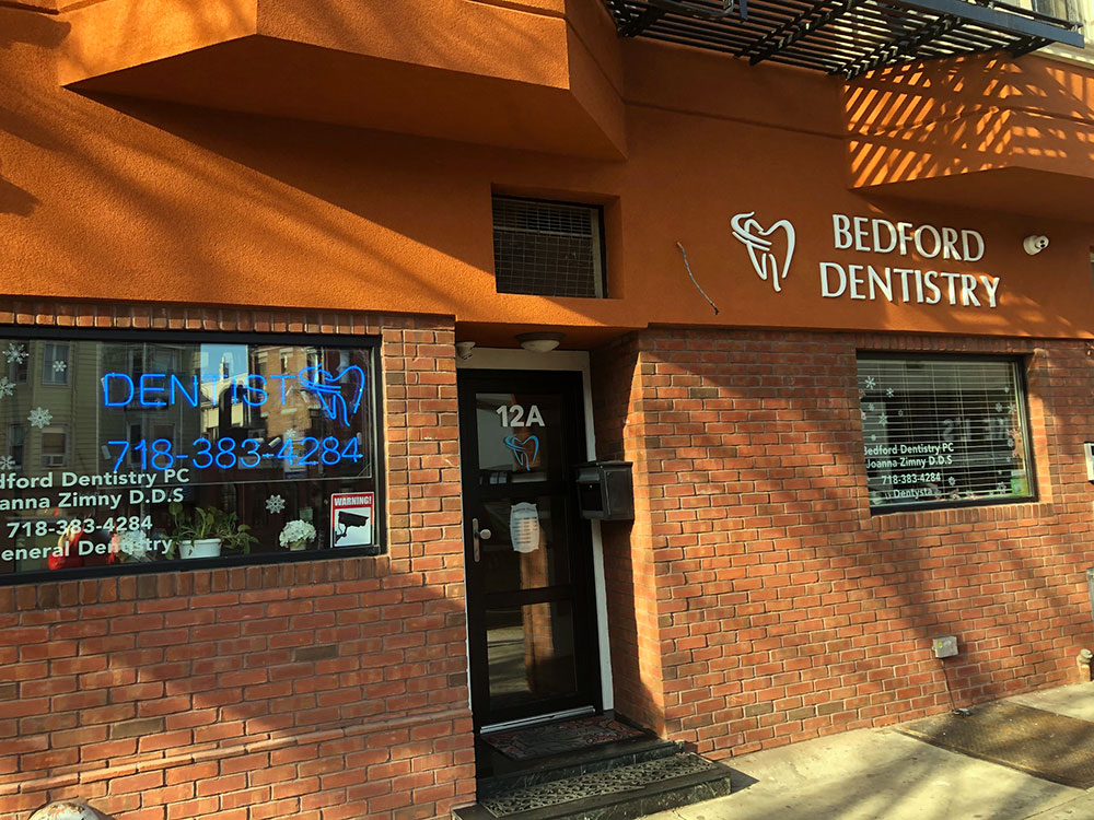Bedford Dentistry office front at 12A Bedford Avenue
